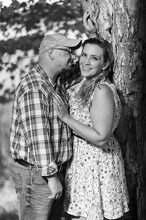 B&W Engagement Photo Lake Welch NY