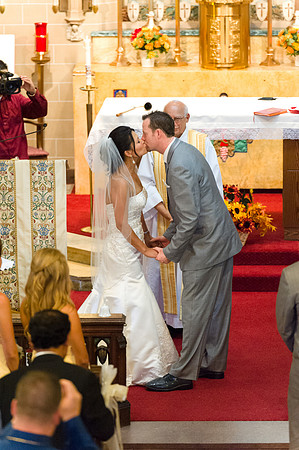 Wedding Ceremony Kiss
