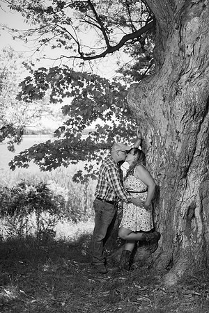 B&W Engagement Photo Lake Welch NY