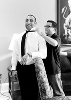 Groom Getting Dressed